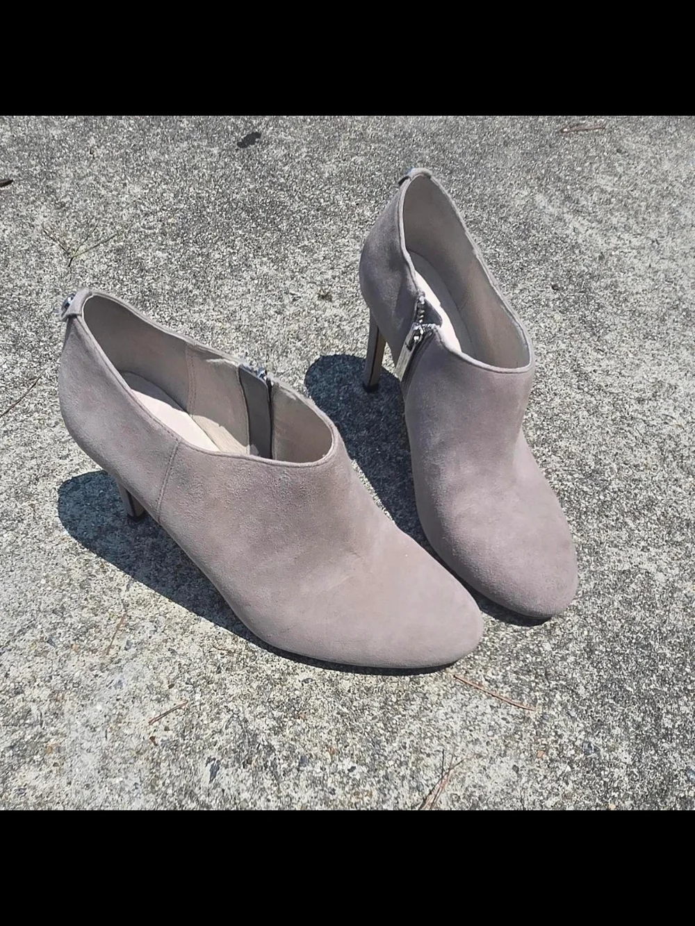 Michael Kors Light Taupe Suede Ankle Booties